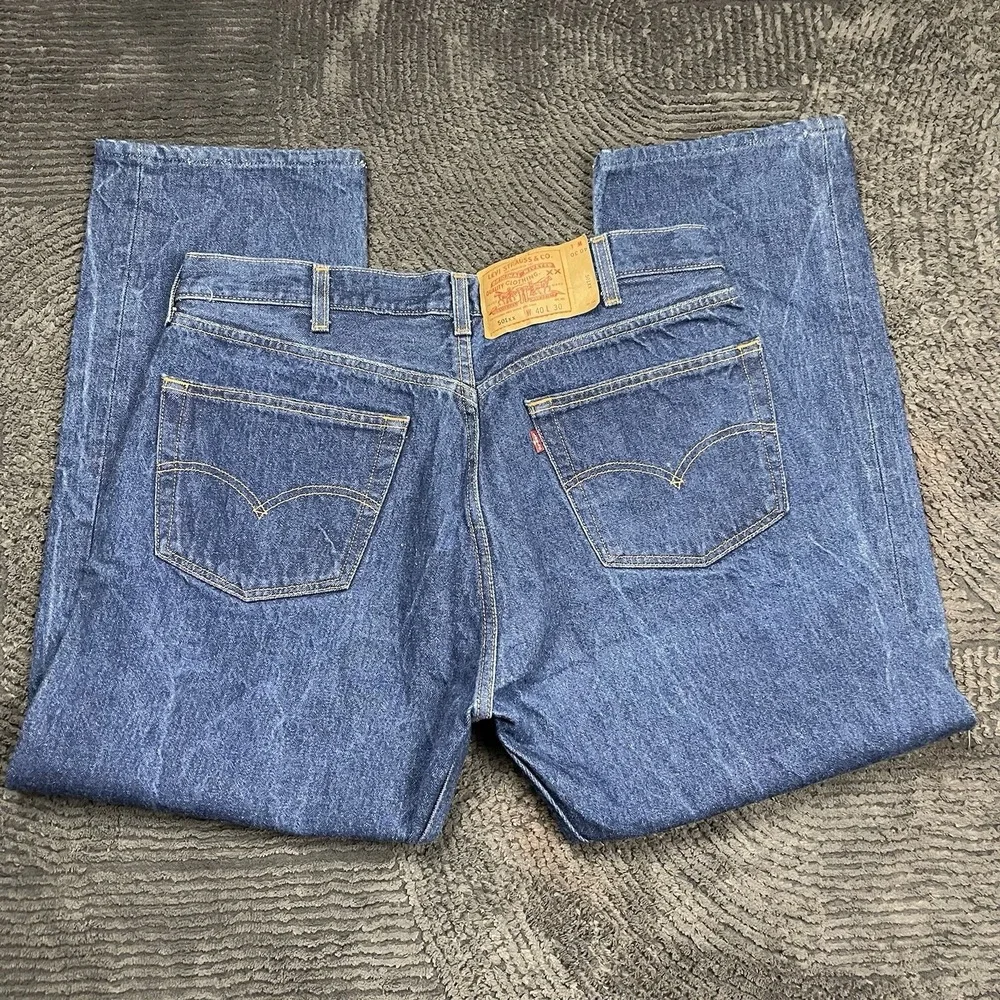 Vintage Levi's 501xx Men's 34x27 Jeans Red Tab Blue Denim Button Fly Straight